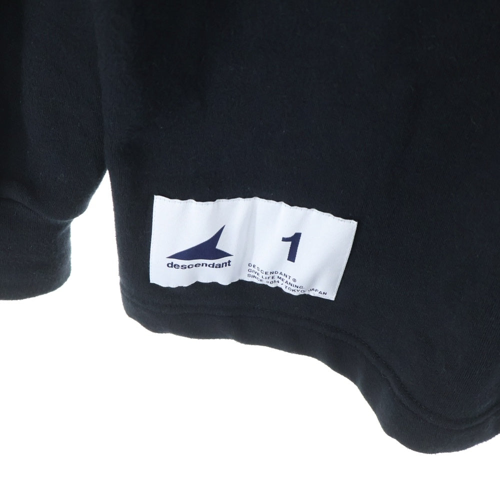 DESCENDANT(ディセンダント) TORTOISE MOCK NECK トートイスモックネック ロングTシャツ ブラック