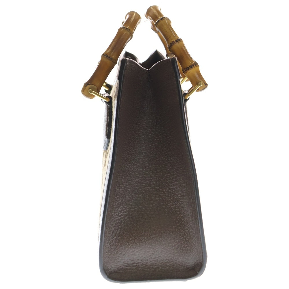GUCCI(グッチ) Diana JumboGG Bamboo Bag ダイアナ バンブー レザーハンドバッグ トートバッグ ショルダーバッグ ブラウン 660195 493075
