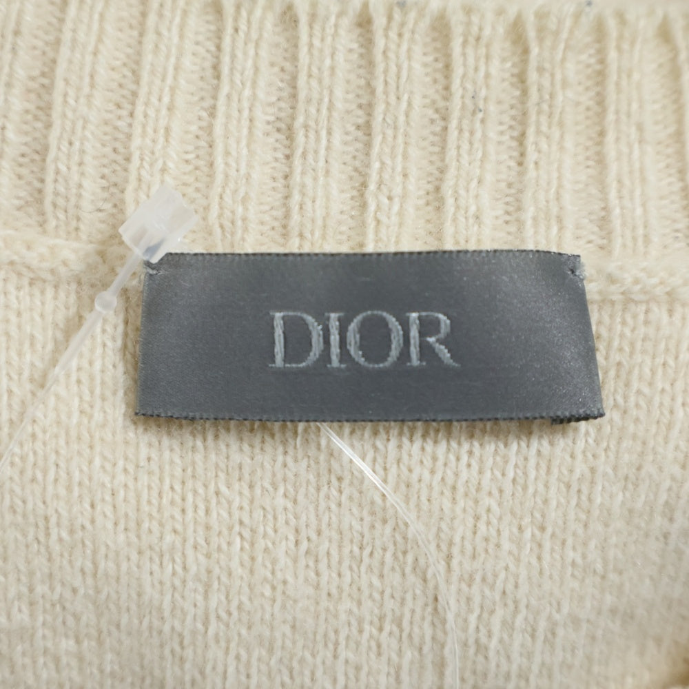DIOR(ディオール) 20SS ×JORDAN BRAND Air Dior Wings Sweater Navy エアディオール ウィングス カシミヤ混 ニットセーター ベージュ 033M605AT142