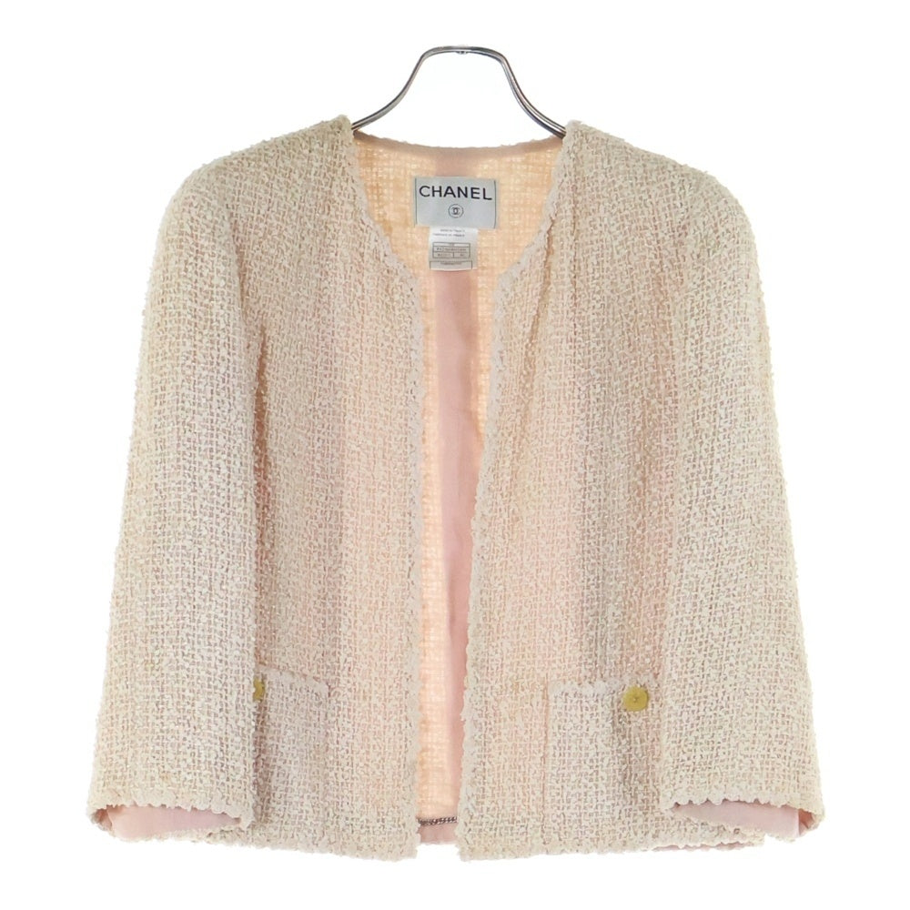 CHANEL(シャネル) 99P ココマーク ツイード ノーカラージャケット
