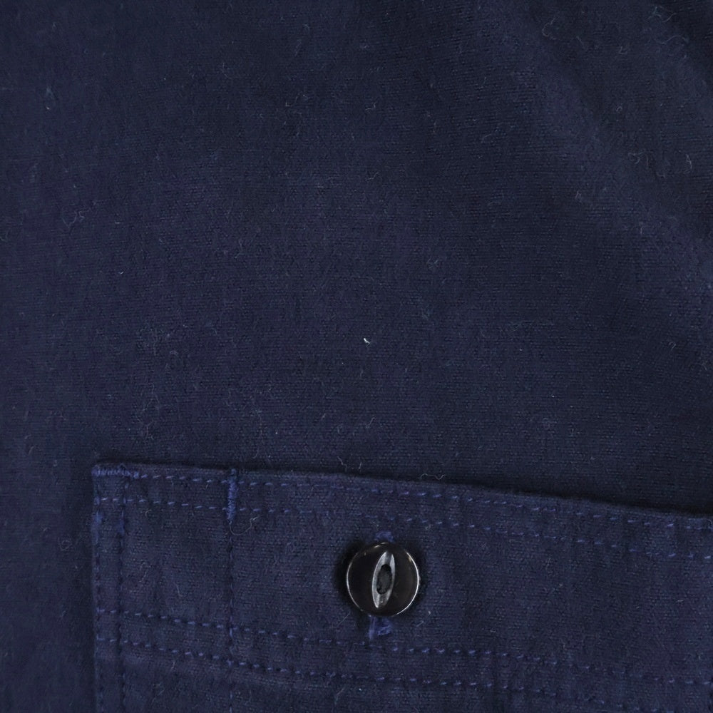 AT LAST & CO(アットラスト) HALF ZIP SHIRT シャモア ハーフジップ長袖シャツ ネイビー