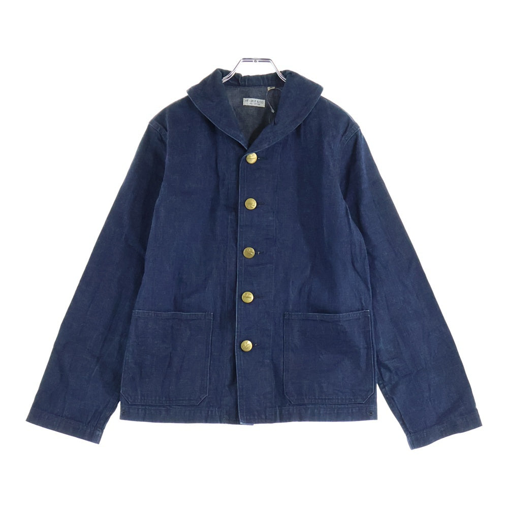 AT LAST & CO(アットラスト) SHAWL COLLAR COVERALL デニムショールカバーオールジャケット インディゴ