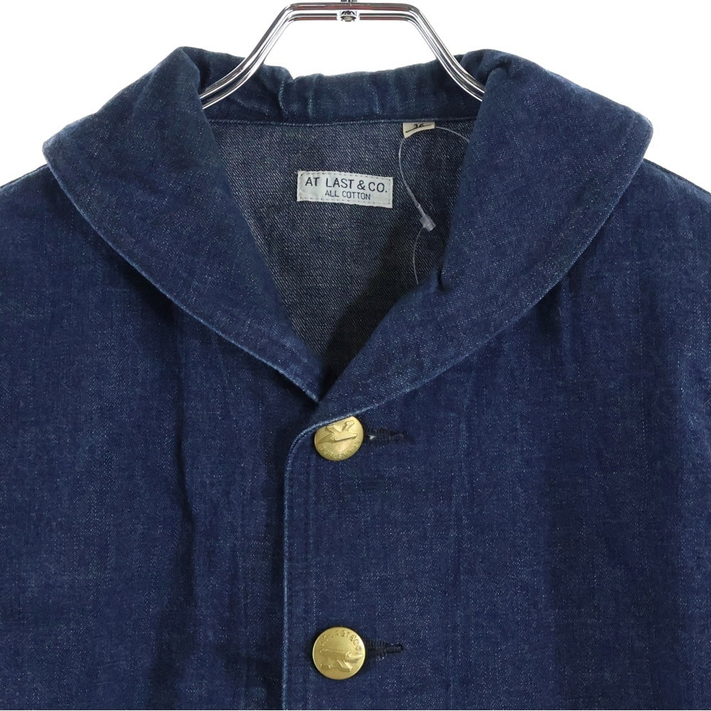 AT LAST & CO(アットラスト) SHAWL COLLAR COVERALL デニムショールカバーオールジャケット インディゴ