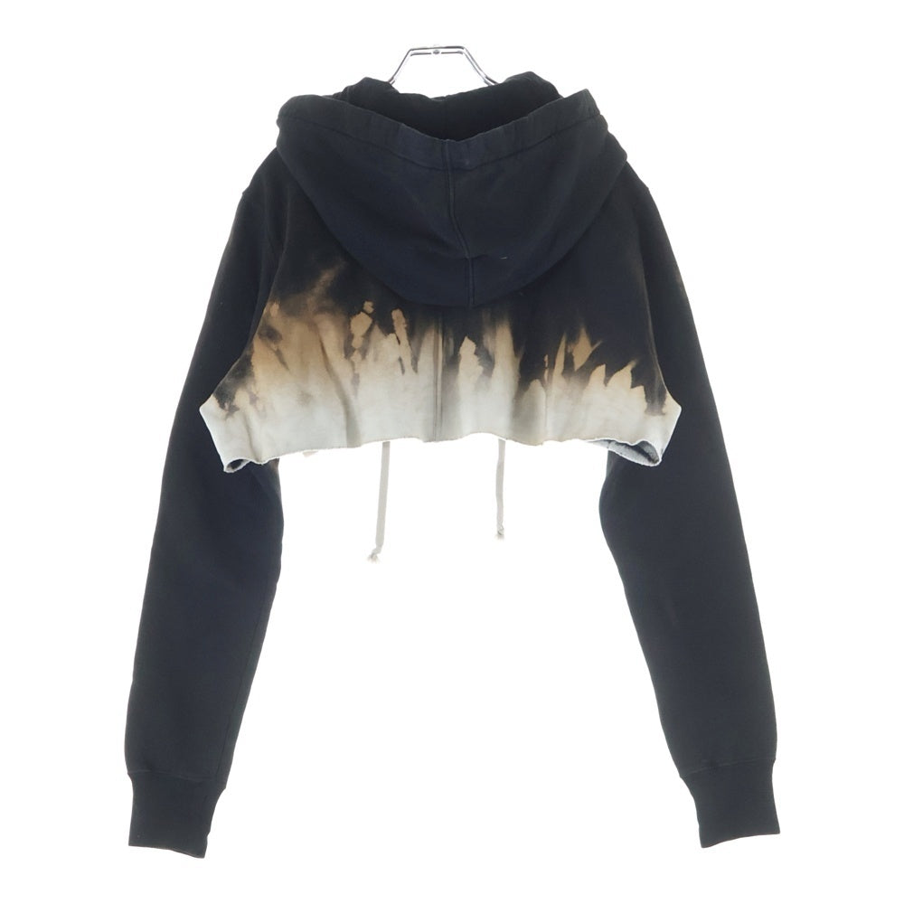 DRKSHDW(ダークシャドウ) 24AW Sun Cropped Hoodie クロップド プルオーバースウェットパーカー フーディー ブラック DS02D2222-FSUN