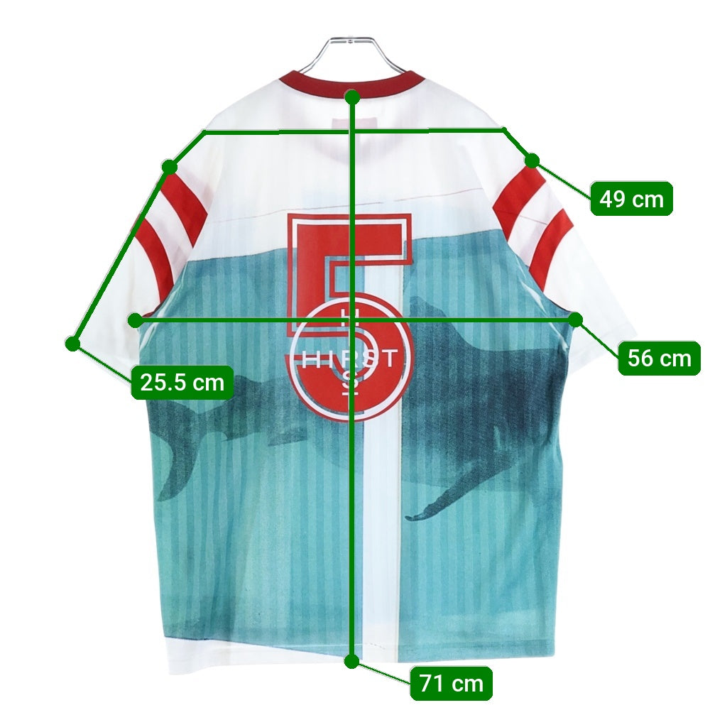 SUPREME(シュプリーム) 25SS×Damien Hirst Soccer Jersey ダミアンハースト サッカージャージ 半袖Tシャツ ゲームシャツ ホワイト