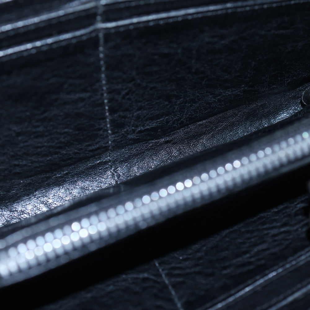CHROME HEARTS(クロムハーツ) REC F ZIP フィリグリープラス装飾 レザーウォレット 長財布 ブラック