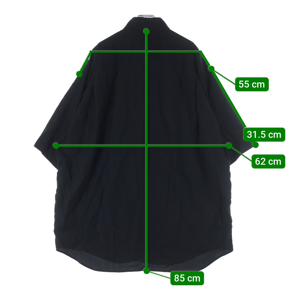 BALENCIAGA(バレンシアガ) Large Fit Shirt シャドーロゴ オーバーサイズ 半袖シャツ ブラック 681702 TLM16