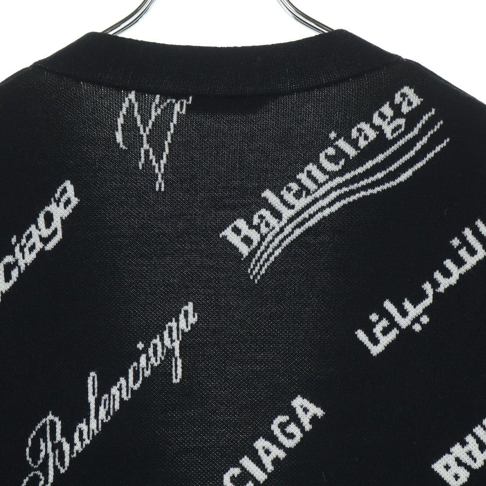 BALENCIAGA(バレンシアガ) 23SS Logomania All Over Cardigan 総柄