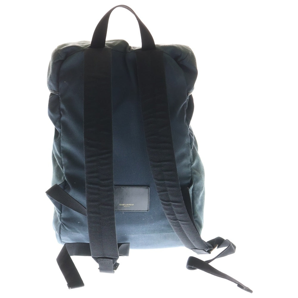 SAINT LAURENT PARIS(サンローランパリ) キャンバス リュックサック バックパック ブラック PLB342609