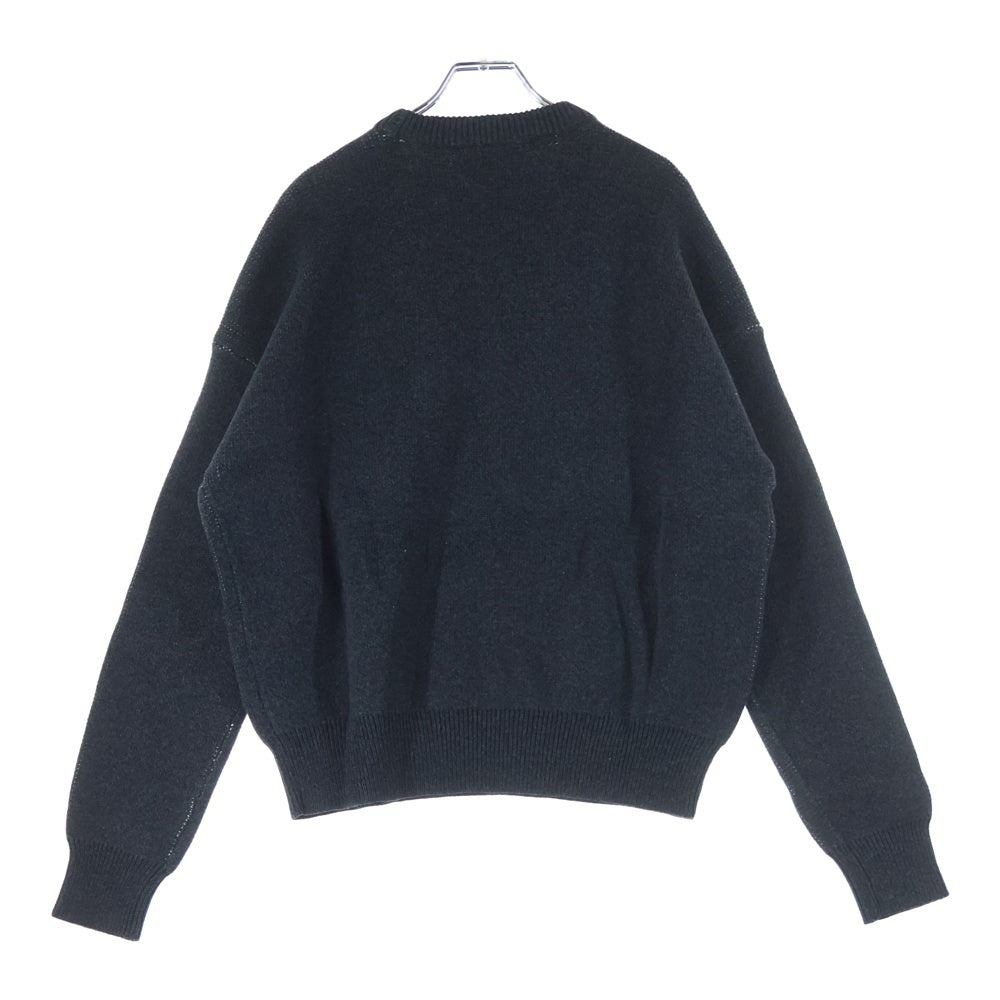 FEAR OF GOD ESSENTIALS(フィアオブゴッド エッセンシャルズ) KNIT SWEATER ロゴクルーネックニットセーター グレー