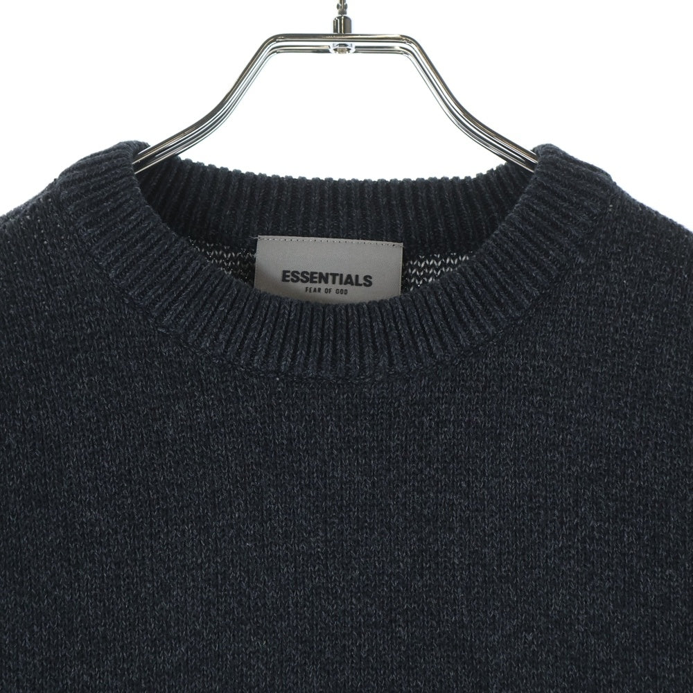 FEAR OF GOD ESSENTIALS(フィアオブゴッド エッセンシャルズ) KNIT SWEATER ロゴクルーネックニットセーター グレー