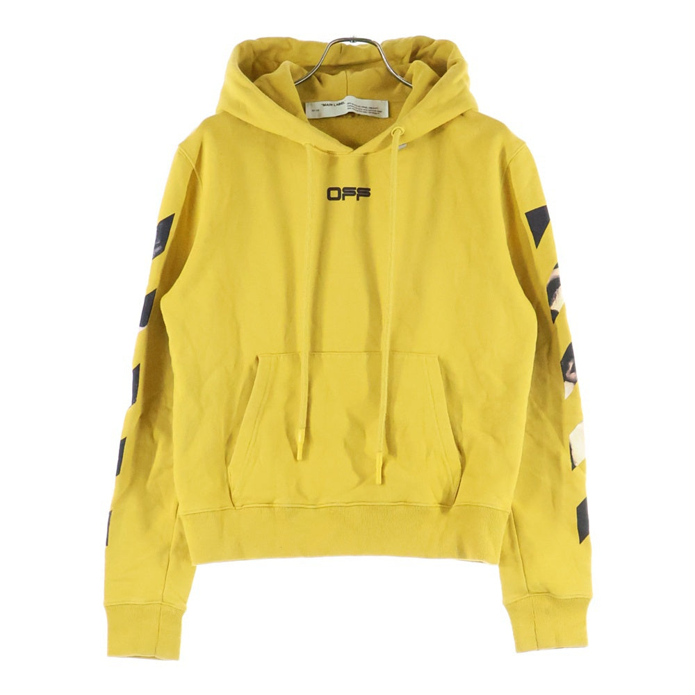 OFF-WHITE オフホワイト 20SS Caravaggio Hoodie カラヴァッジョ ロゴプリント プルオーバースウェットパーカー フーディー イエロー OMBB034S20E30004 OFF-WHITE(オフホワイト) 20SS Caravaggio Hoodie カラヴァッジョ ロゴ