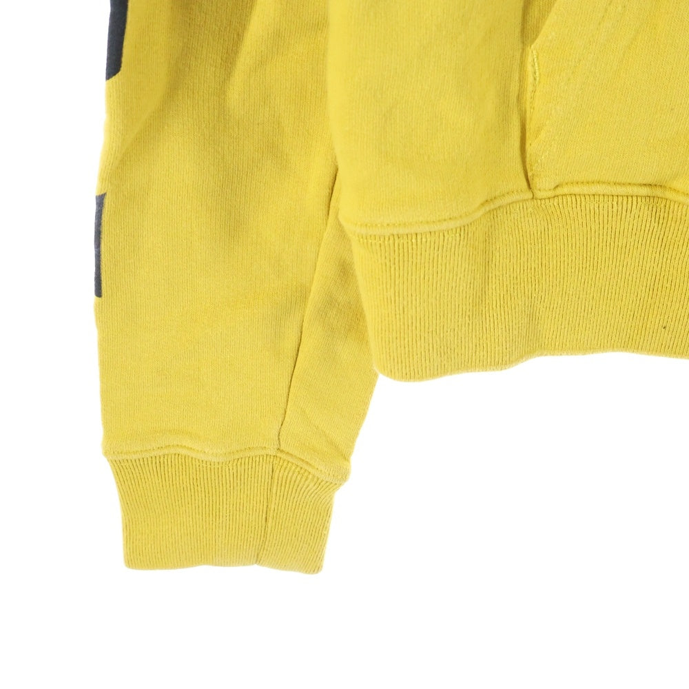 OFF-WHITE(オフホワイト) 20SS Caravaggio Hoodie カラヴァッジョ ロゴプリント プルオーバースウェットパーカー フーディー イエロー OMBB034S20E30004