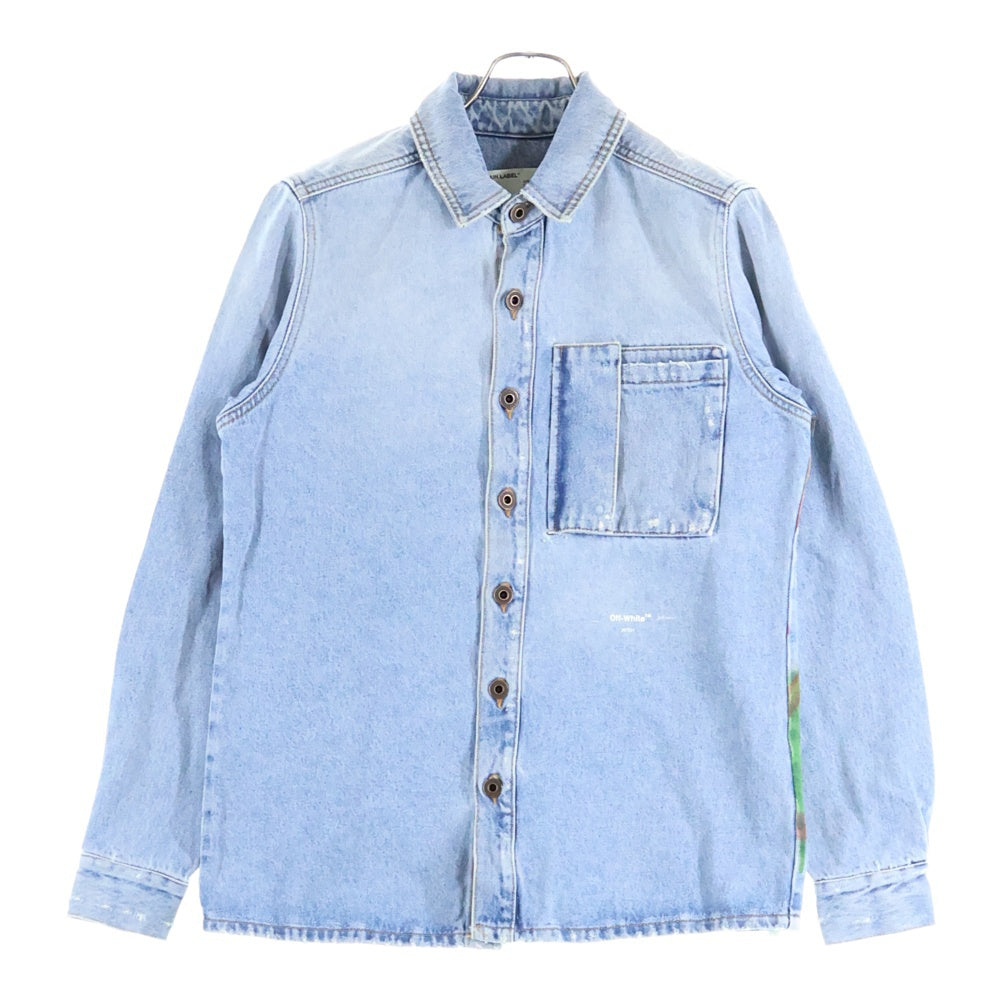 OFF-WHITE(オフホワイト) 19AW Spray Denim Jacket スプレーロゴ デニムジャケット インディゴ OMYD015E19386037