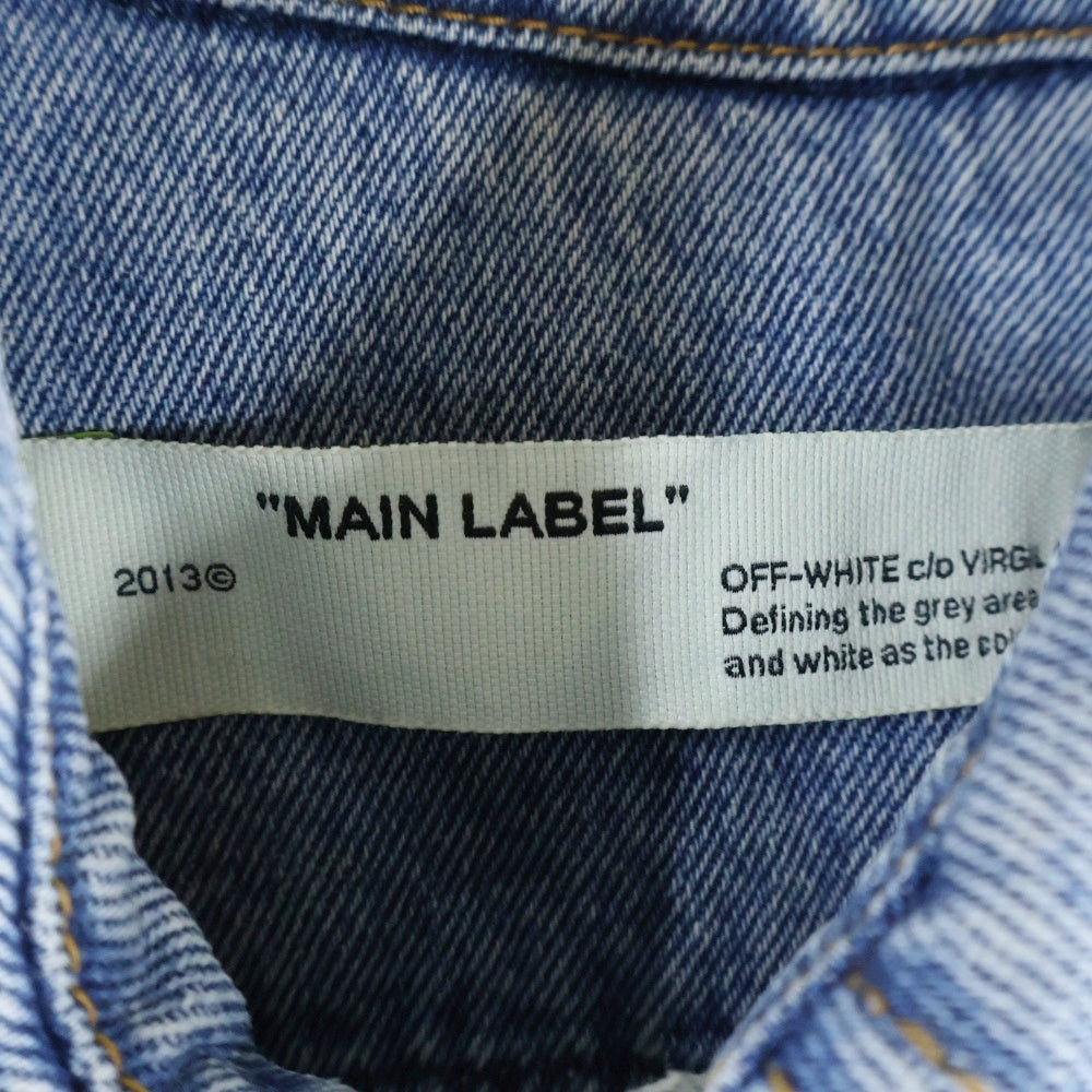 OFF-WHITE(オフホワイト) 19AW Spray Denim Jacket スプレーロゴ デニムジャケット インディゴ OMYD015E19386037