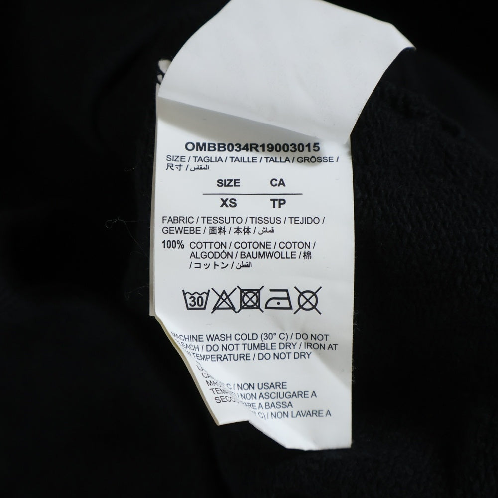 OFF-WHITE(オフホワイト) 19SS Diagonal Stencil Hoodie ステンシル ダイアゴナル プルオーバースウェットパーカー フーディー ブラック OMBB034R19003015