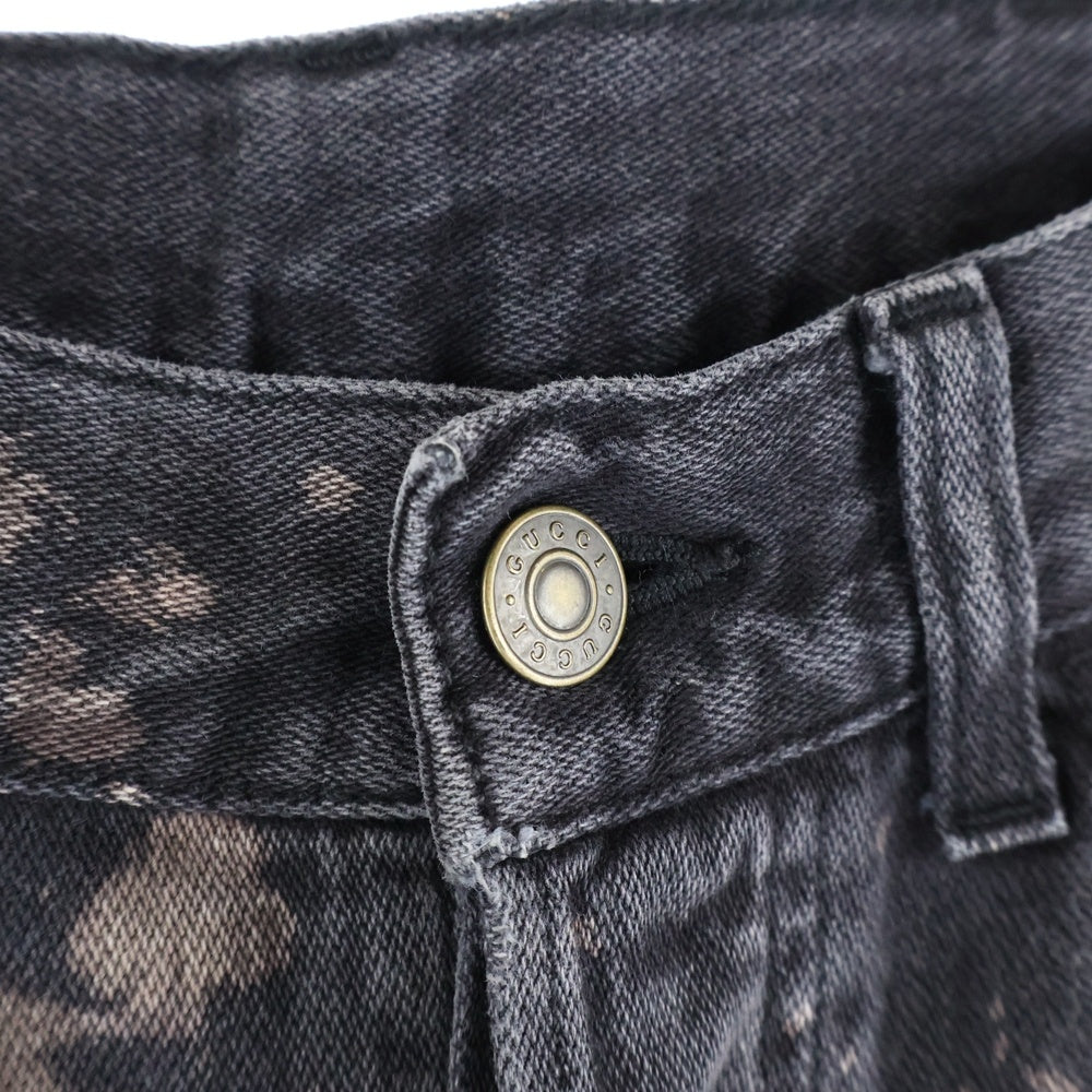 GUCCI グッチ 17SS Tie Die Deinm Pants タイダイ ブリーチ加工デニムスキニーパンツ グレー 408637 XD548 GUCCI(グッチ) 17SS Tie Die Deinm Pants タイダイ ブリーチ加工デニム