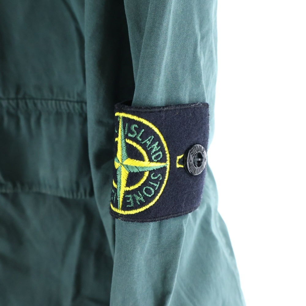 STONE ISLAND(ストーンアイランド) Overshirt ロゴワッペン ウォッシュド加工 長袖シャツ グリーン 7815115WN