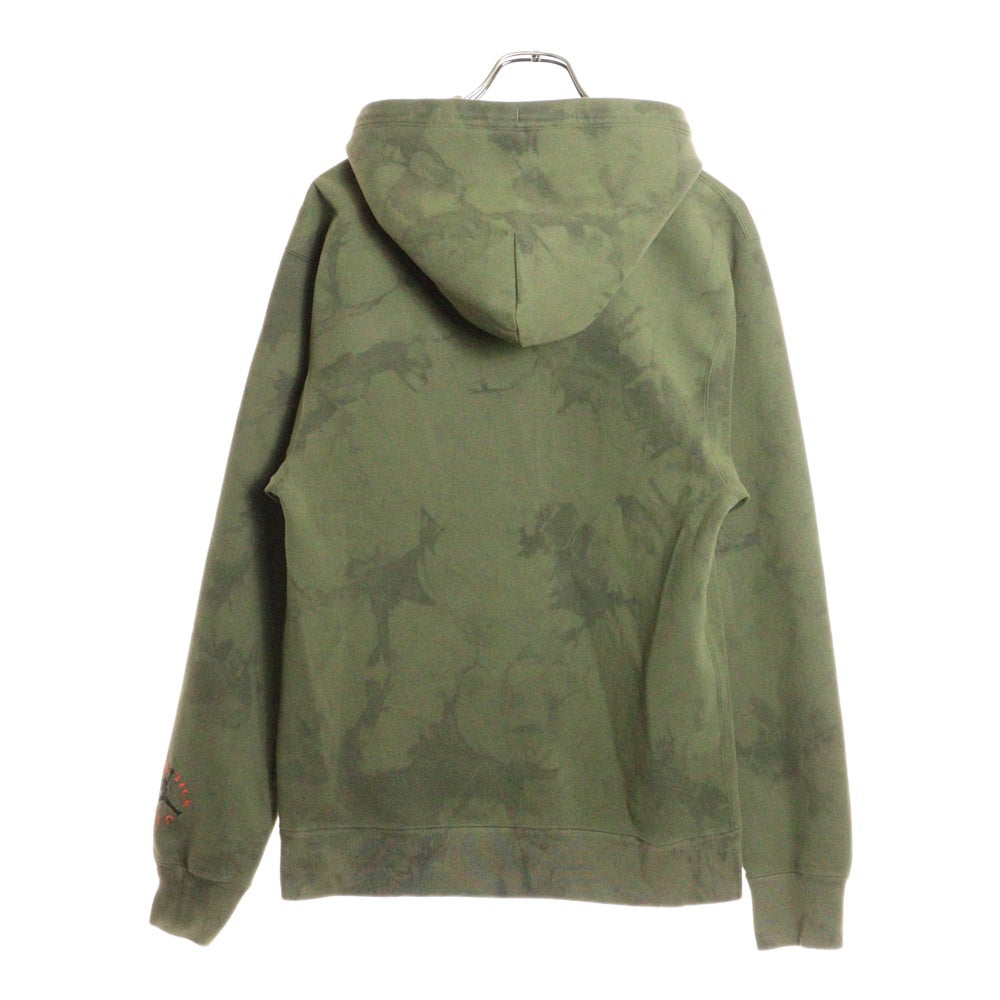 NIKE(ナイキ) ×TRAVIS SCOTT M J NRG TS WASH SUEDE PO トラヴィススコット スウェード刺繍プルオーバーパーカー カーキ CN3422-222