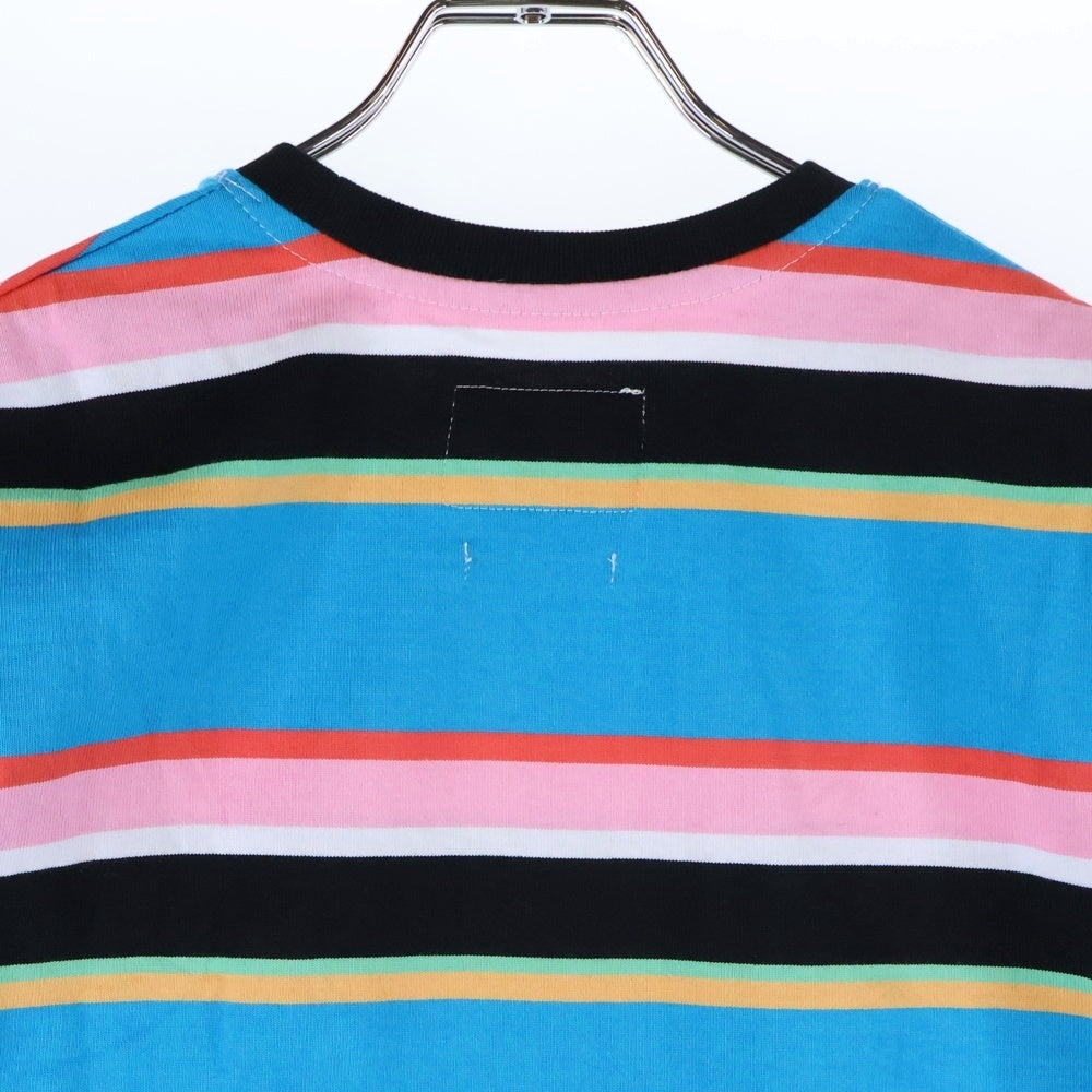 BILLIONAIRE BOYS CLUB(ビリオネアボーイズクラブ) フラッグロゴパッチ ボーダー半袖Tシャツ マルチ 891-3300