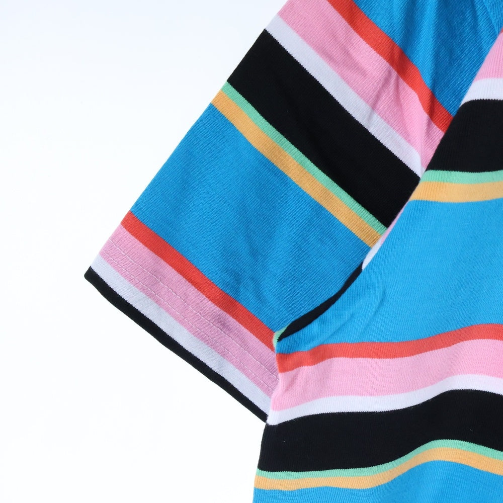 BILLIONAIRE BOYS CLUB(ビリオネアボーイズクラブ) フラッグロゴパッチ ボーダー半袖Tシャツ マルチ 891-3300