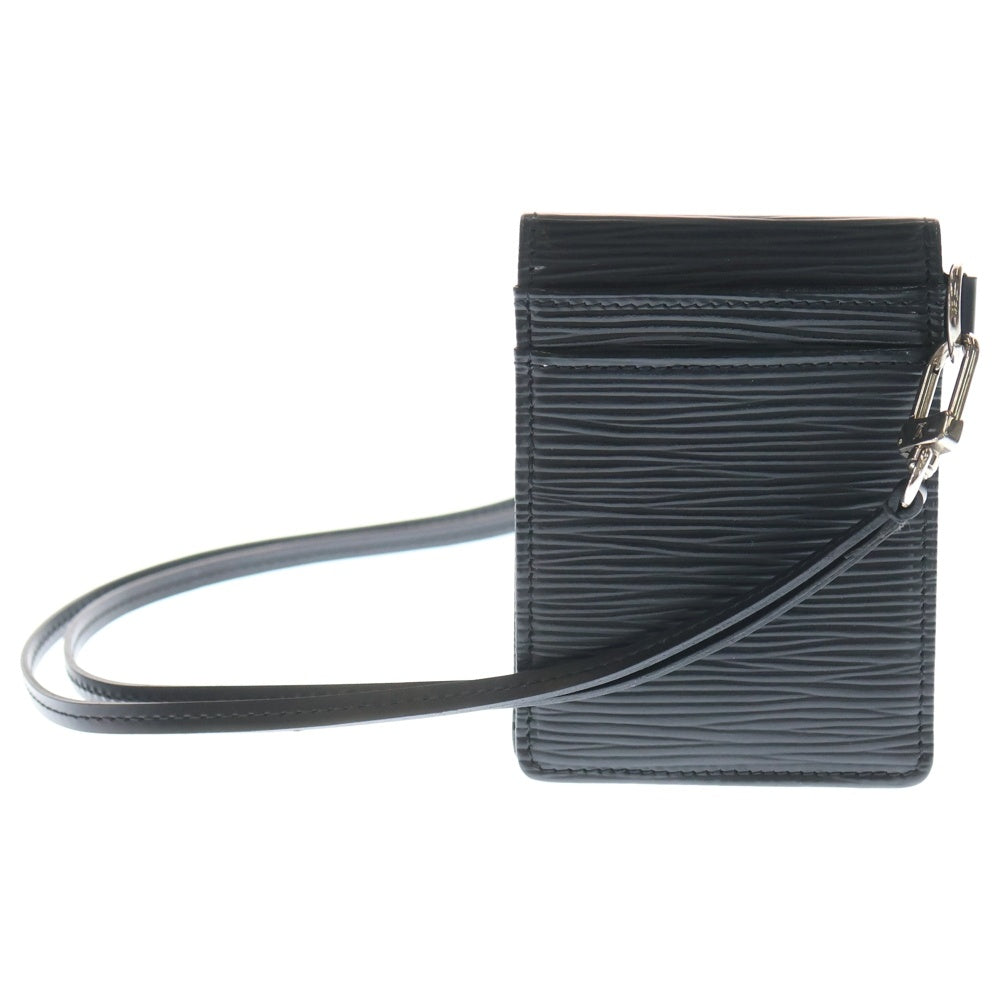LOUIS VUITTON(ルイヴィトン) ポルトカルトID バンドリエール エピ カードケース ブラック M60082