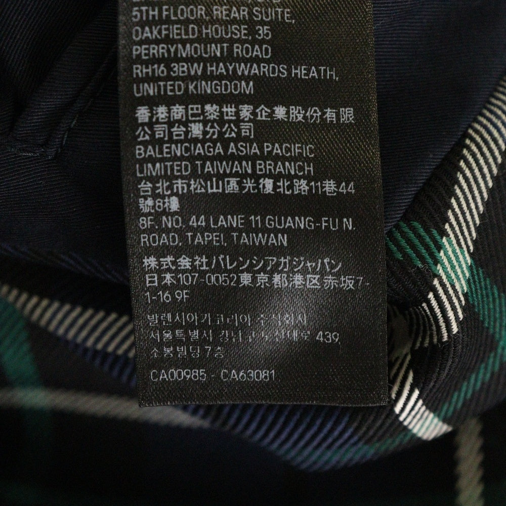 BALENCIAGA(バレンシアガ) Over Coat 裏地チェック オーバーサイズ