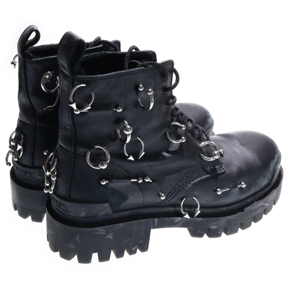BALENCIAGA(バレンシアガ) STRIKE 20MM ストライクピアーシングレザーブーツ ブラック 763495