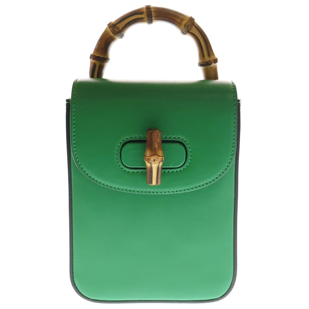 GUCCI(グッチ) Bamboo Mini Bag バンブーミニ 3WAY ショルダーバッグ グリーン 702106