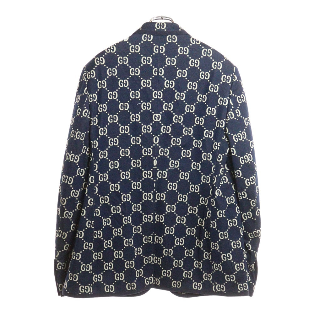 GUCCI(グッチ) GG Jacquard Tailored Jacket GGジャガード 総柄 テーラードジャケット ネイビー 521889 Z372F