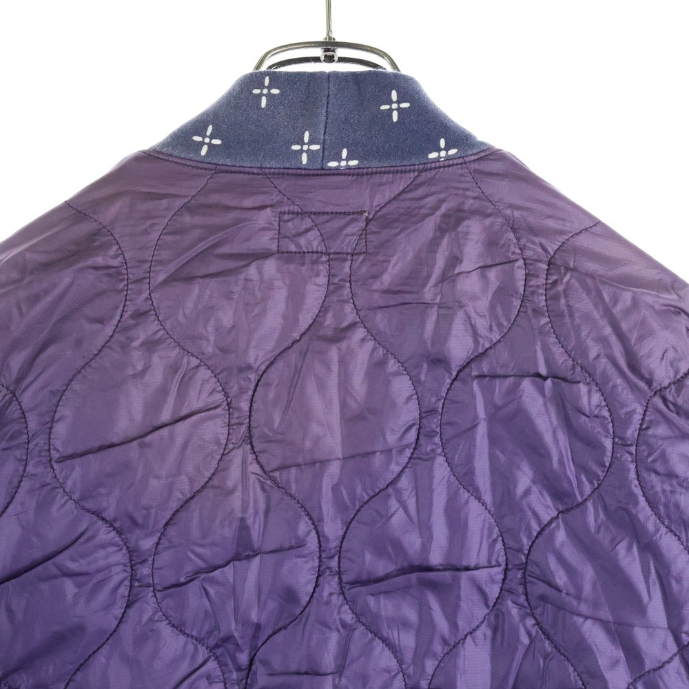 KAPITAL(キャピタル) Bandana Quilted Bivouac Cardigan バンダナ キルティング切替 カーディガン ネイビー K1910LC072