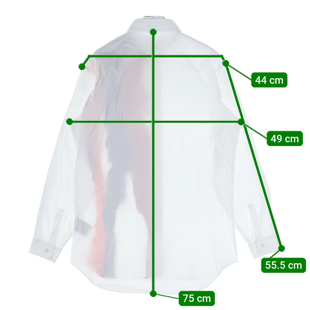 Dior HOMME(ディオールオム) 17SS Paint Shirt ペイント 長袖比翼シャツ ホワイト 433C529A3928