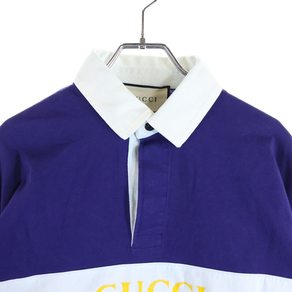 GUCCI(グッチ) GG Polo Shirt 長袖ポロシャツ ネイビー 545800 XJAG9
