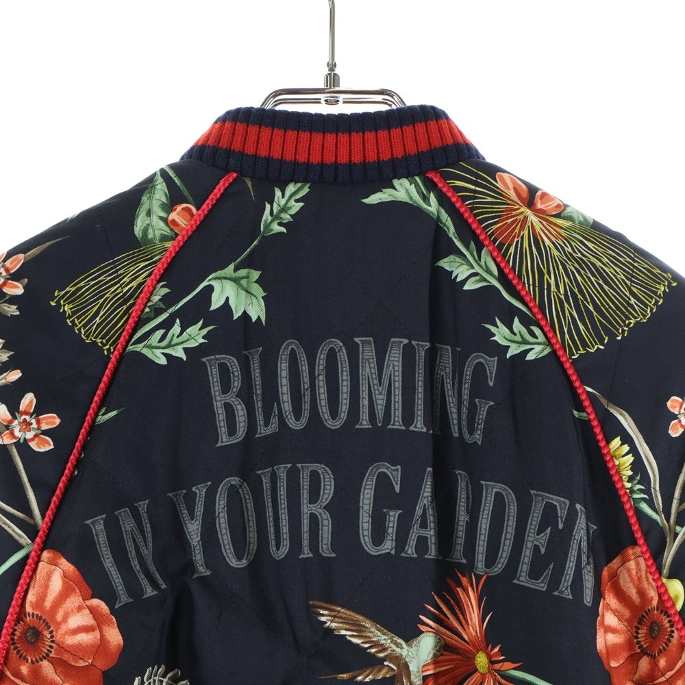 GUCCI(グッチ) Floral Silk Bomber Jacket フローラル 花柄 シルクボンバージャケット ブラック 409560 ZGZ47