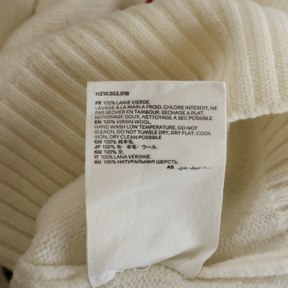 AMI Alexandre Mattiussi(アミアレクサンドルマテュッシ) Knit Cardigan ハートロゴ ウールニットカーディガン アイボリー H21K303.018