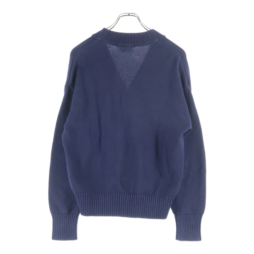 AMI Alexandre Mattiussi(アミアレクサンドルマテュッシ) Knit Cardigan ハートロゴ ウールニットカーディガン ネイビー A21HK303.016