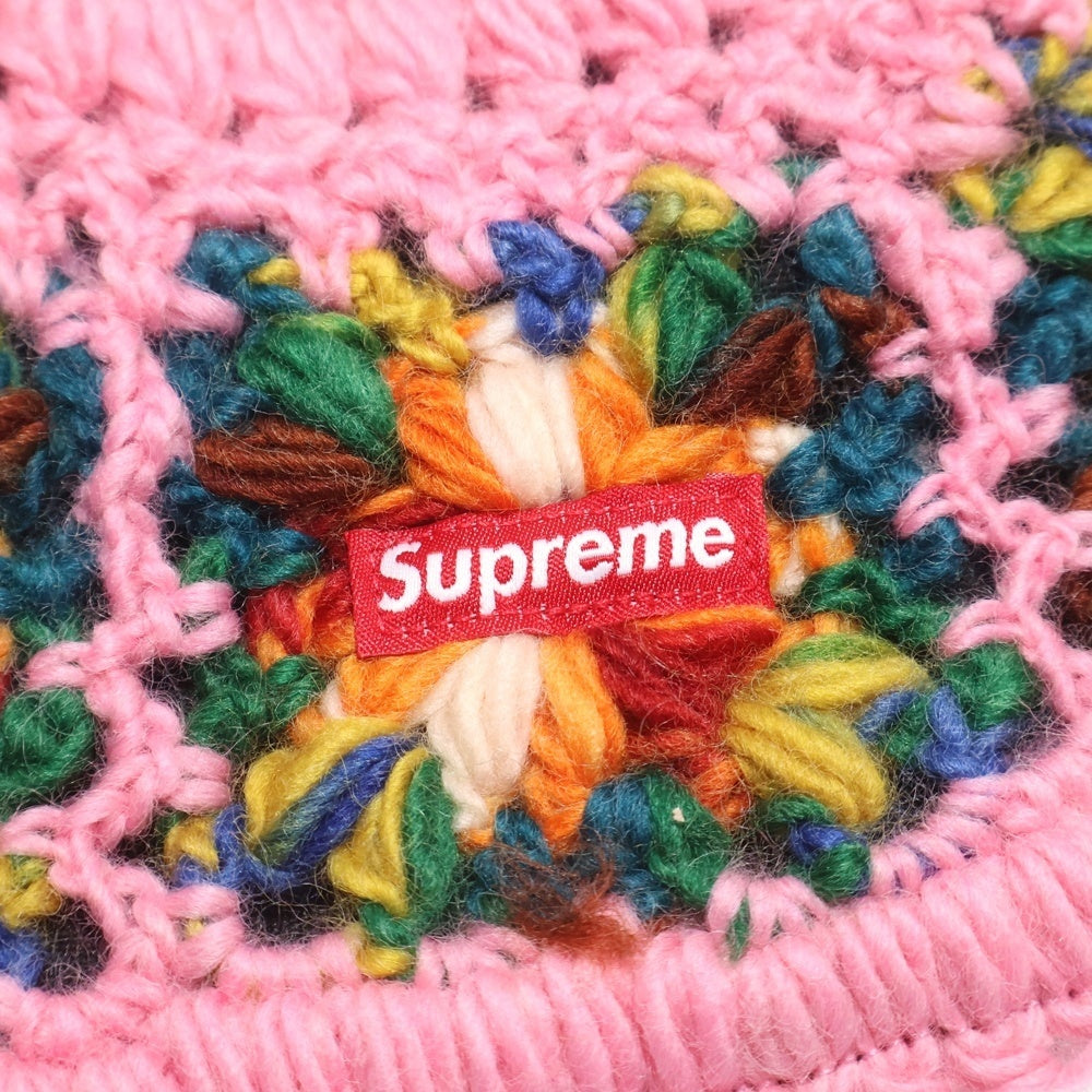 SUPREME(シュプリーム) 25SS Crochet Beanie クロシェ ビーニー ニット帽 ピンク レディース