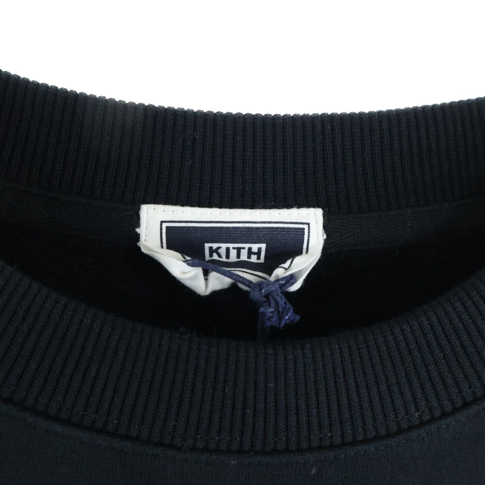 KITH(キス) Signature Rose Crewneck シグネチャーローズクルーネック スウェットトレーナー ブラック KHM033164-001