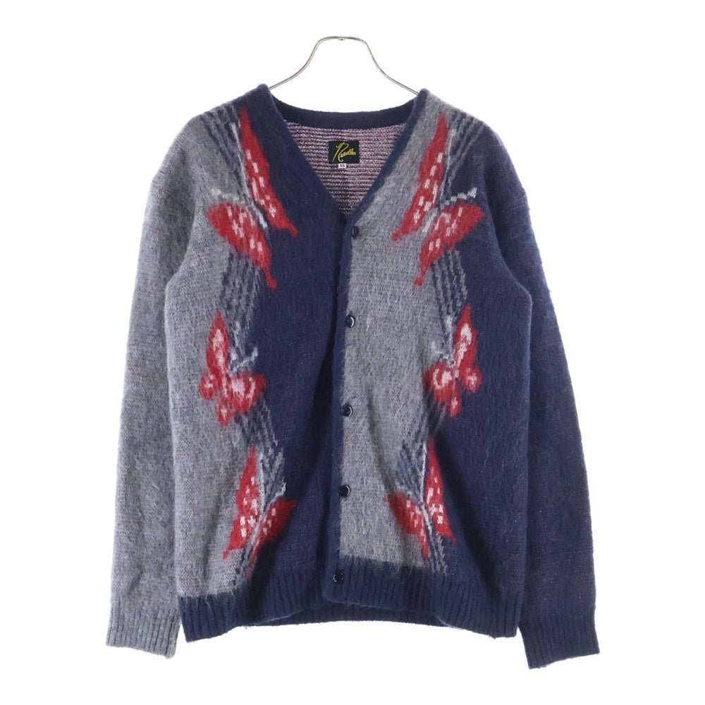 Needles(ニードルス) 22AW MOHIAR PAPILLON CARDIGAN モヘア パピヨン カーディガン グレー LQ275