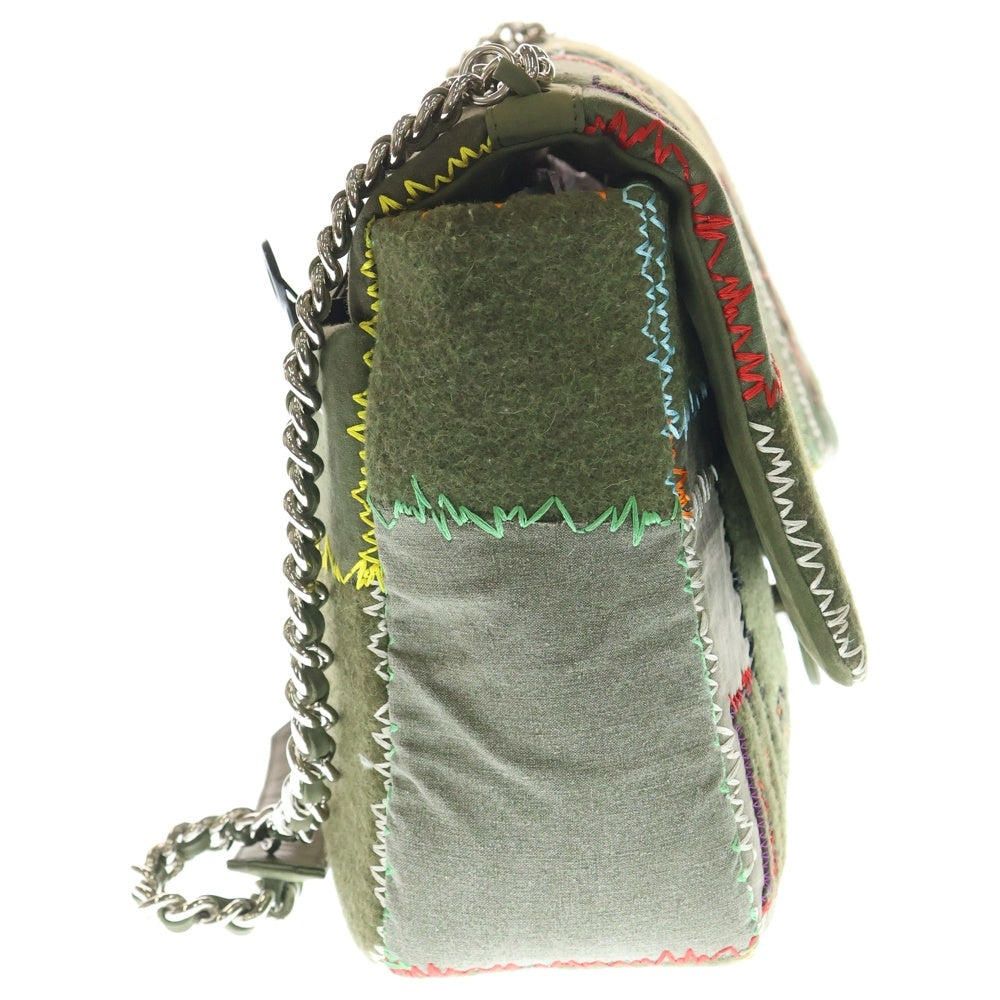 READY MADE(レディメイド) PTWRK BIG CHAINBAG パッチワーク ビッグ チェーンショルダーバッグ カーキ レディース