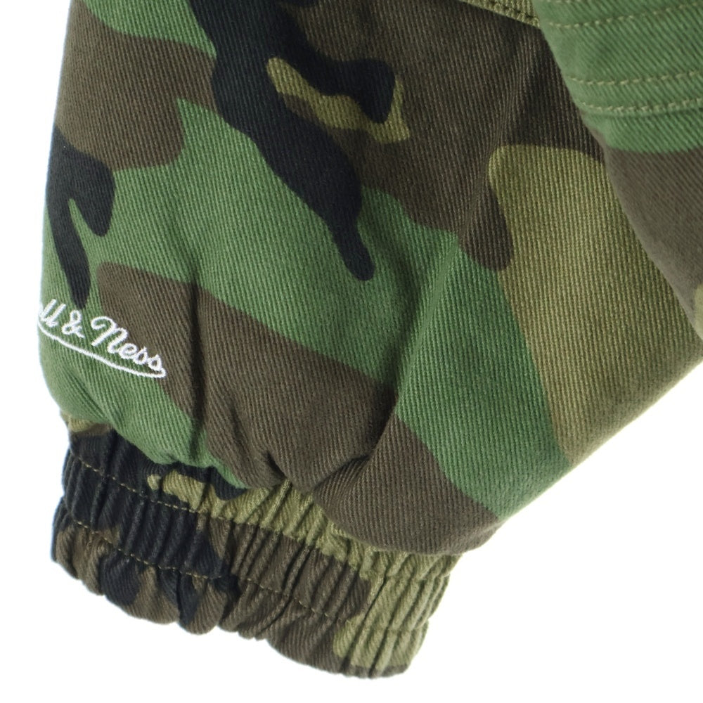 SUPREME(シュプリーム) 24AW Mitchell & Ness Twill Stadium Jacket ミッチェルアンドネス ツイルスタジアムジャケット カモフラージュ 迷彩ジャケット フーディー カーキ