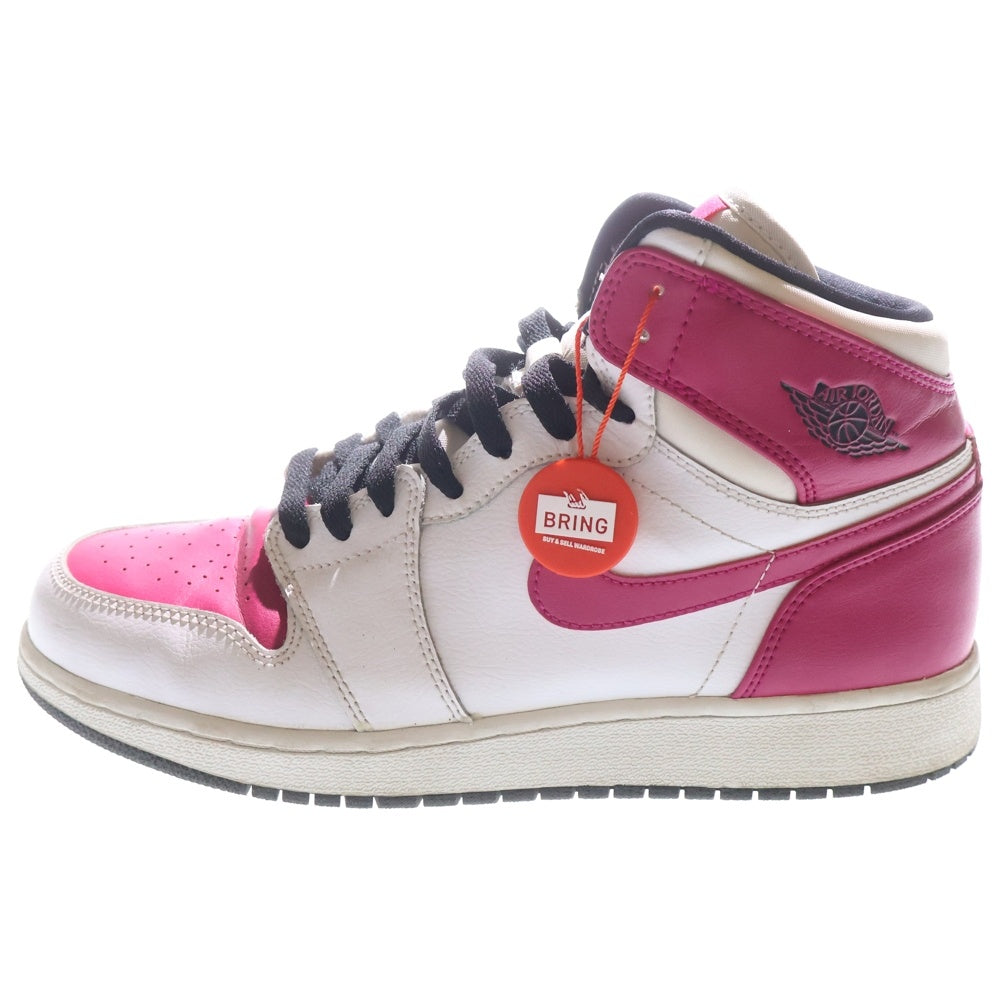 NIKE(ナイキ) AIR JORDAN 1 RETRO HIGH WHITE SPORT FUCHSIA エアジョーダン1 レトロ スポーツ フクシャ ハイカットスニーカー ホワイト/ピンク US8Y/26cm 332148-108