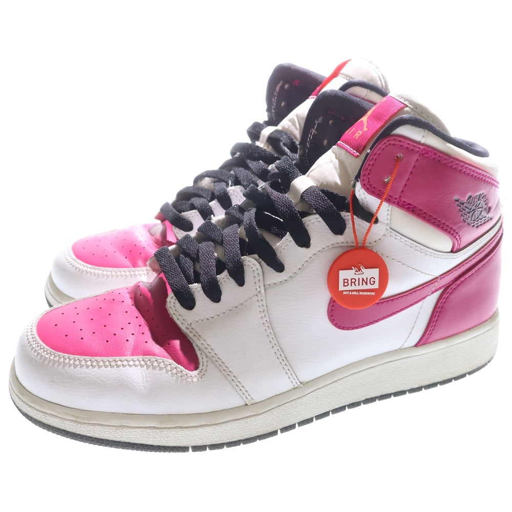 NIKE(ナイキ) AIR JORDAN 1 RETRO HIGH WHITE SPORT FUCHSIA エアジョーダン1 レトロ スポーツ フクシャ ハイカットスニーカー ホワイト/ピンク US8Y/26cm 332148-108