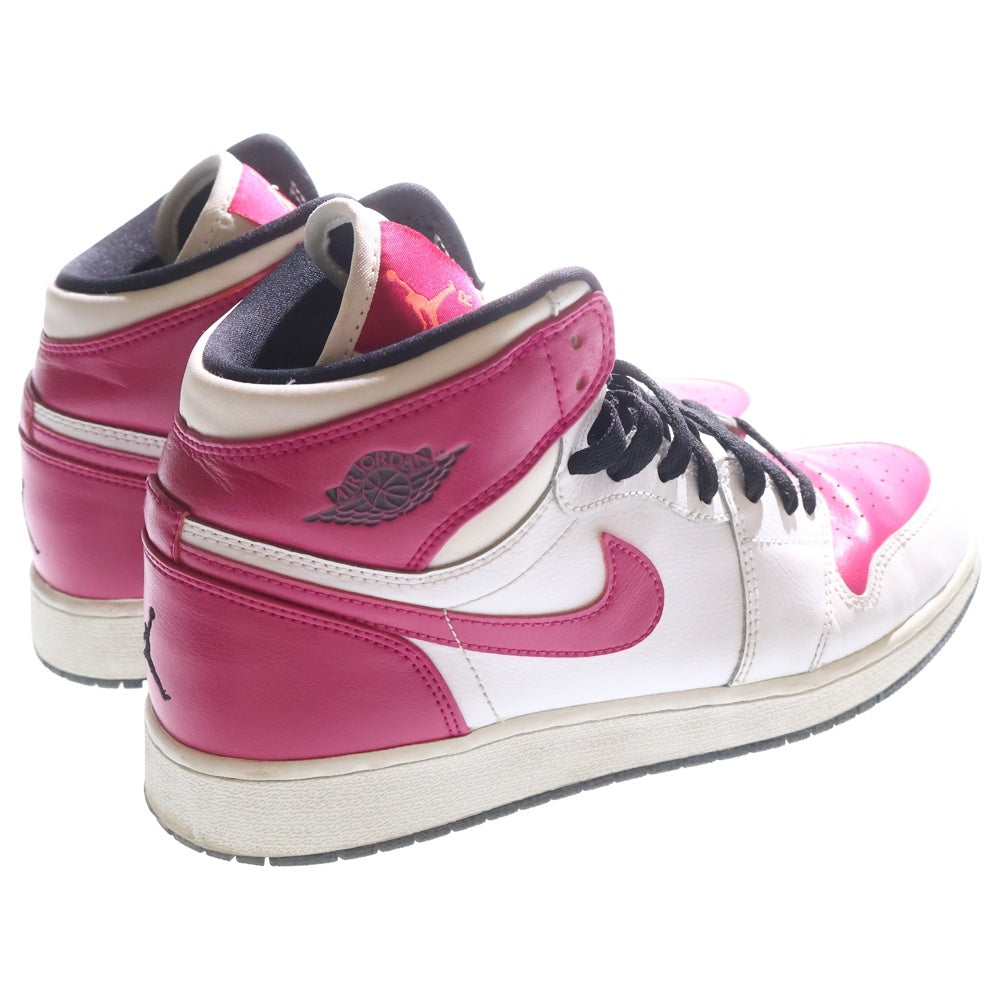 NIKE(ナイキ) AIR JORDAN 1 RETRO HIGH WHITE SPORT FUCHSIA エアジョーダン1 レトロ スポーツ フクシャ ハイカットスニーカー ホワイト/ピンク US8Y/26cm 332148-108