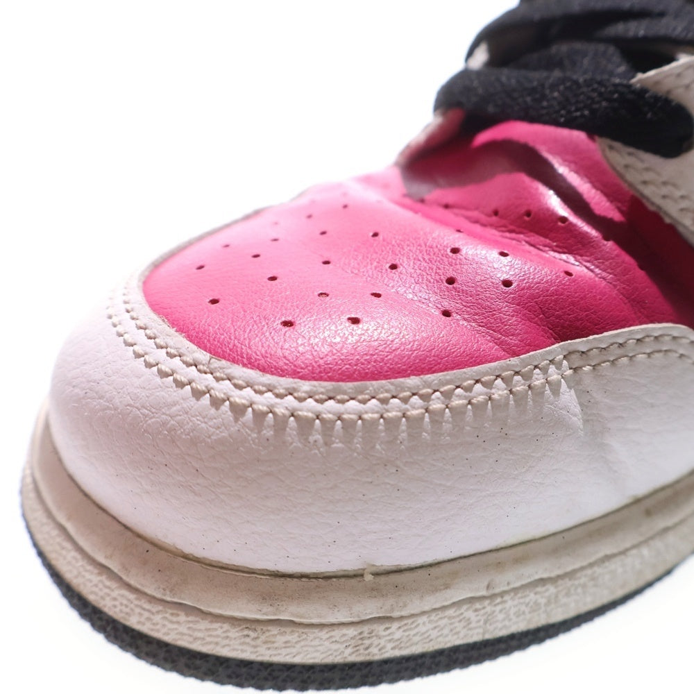 NIKE(ナイキ) AIR JORDAN 1 RETRO HIGH WHITE SPORT FUCHSIA エアジョーダン1 レトロ スポーツ フクシャ ハイカットスニーカー ホワイト/ピンク US8Y/26cm 332148-108
