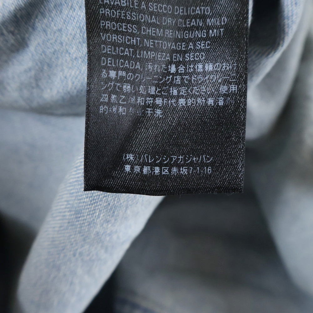 BALENCIAGA(バレンシアガ) 19SS Back Logo Denim Shirt バックロゴオーバーサイズデニムシャツ インディゴ 557578 TYE24