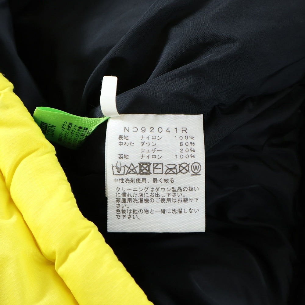 THE NORTH FACE(ザノースフェイス) Nuptse Hoodie ヌプシ フーディ ダウンジャケット ブラック/イエロー