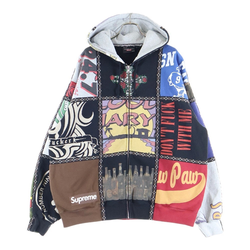 SUPREME(シュプリーム) 25AW ×Number (N)ine Patchwork Zip Up Hooded Sweatshirt ナンバーナイン パッチワーク ジップアップスウェットパーカー フーディー マルチ