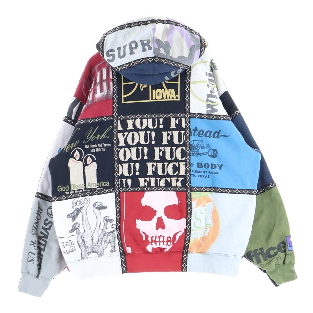 SUPREME(シュプリーム) 25AW ×Number (N)ine Patchwork Zip Up Hooded Sweatshirt ナンバーナイン パッチワーク ジップアップスウェットパーカー フーディー マルチ
