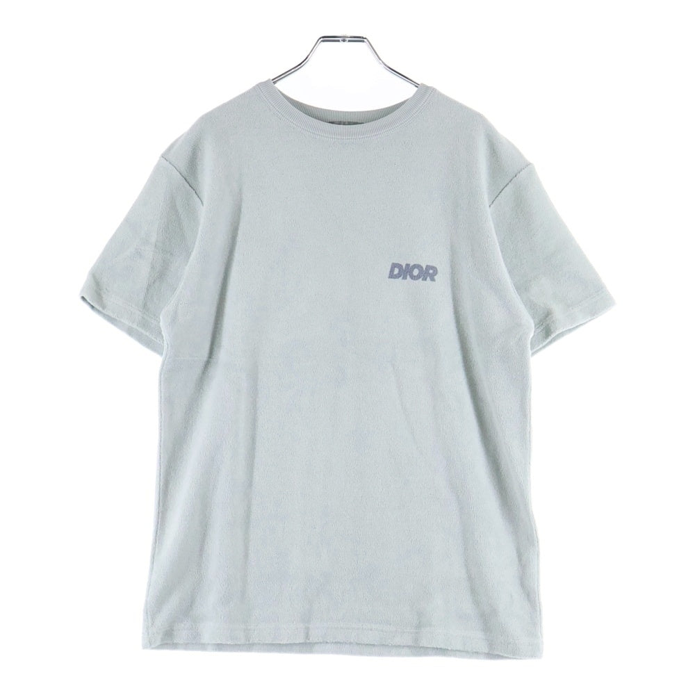 DIOR(ディオール) ロゴプリントタオル生地コットン半袖Tシャツ カットソー ブルー 393J696G0858